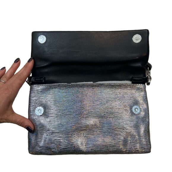 Brand new with Tags MMS Design Studio Silver Holographic Convertible‎ Bag - Picture 5 of 15